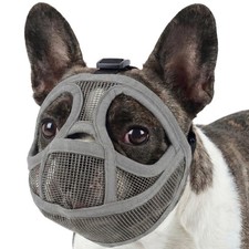 Short Snout Dog Muzzle Breathable Soft Mesh Fits French Bulldog Pet Safety