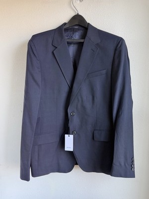 Reiss Blazer Men's 44R Navy Wool Blend Single Breasted New