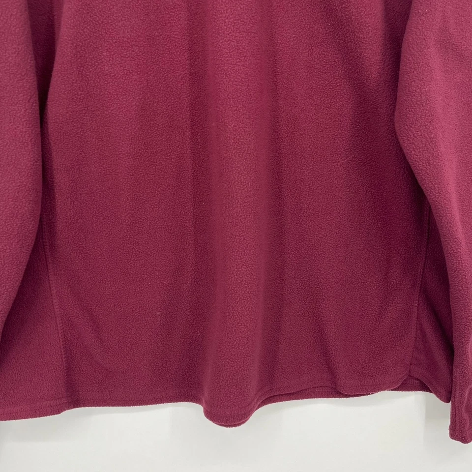 Willamette University Fleece Sweatshirt Men's 2XL Red Maroon 1/4 Zip MV Sport  - Image 3 of 4