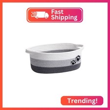 HiChen Small Dog Toy Basket, Cute Woven Baskets for Shelves, Decorative Rope Sto