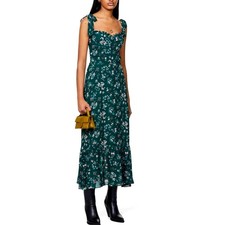 Reformation NEW Nikita Midi Dress Emilia Floral Print Size 4 100 Viscose Lined