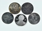 Lot 5 VINTAGE 1 Oz Silver Bars/Rounds Art Bars Collection Poured .999 *344