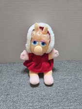 1987 Muppets Baby Miss Piggy Christmas Plush Stuffed Animal - Jim Henson