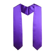 SAMDEEMI Unisex Adult 60" long Plain Graduation Honor Stole Sash Solid Color ...