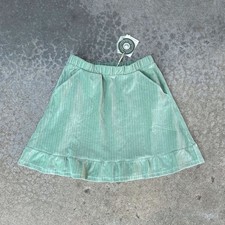 The Sunday Collective Girls Corduroy Skirt 12-13Y Green Bay Sage NWT Ruffle