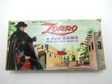 VTG Walt Disneys Zorro Board Game A Fun Game for All the Family Open Read 1958