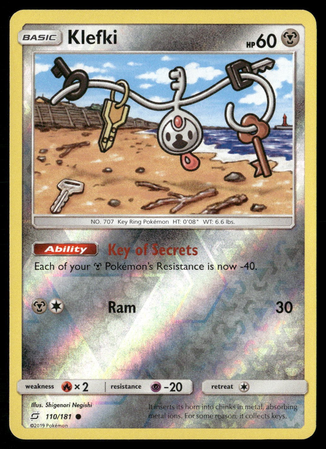 Klefki 110/181 Common Team Up Pokemon Reverse Holo NM/M