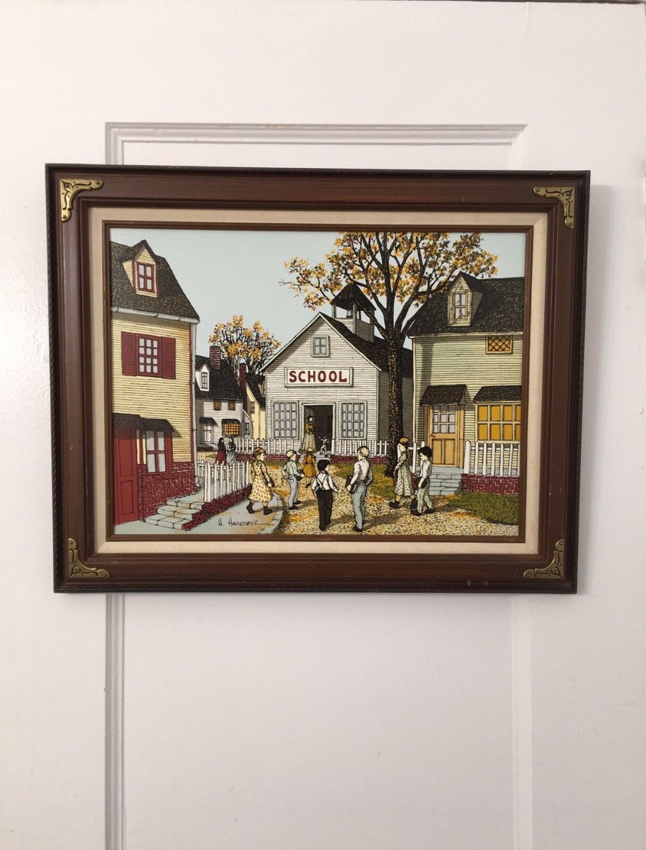 アメリカンヴィンテージ絵画　H.HARGROVE キャンパス地　セリグラフ VINTAGE H. HARGROVE - SERIGRAPH ON CANVAS - 1950s COCA COLA