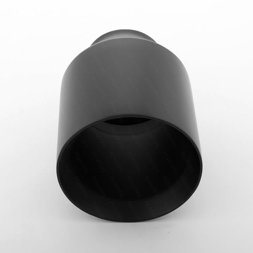 3" In Exhaust Tip Black Paint 5" Out Straight Cut 6.5" Length Double Wall - Picture 2 of 8