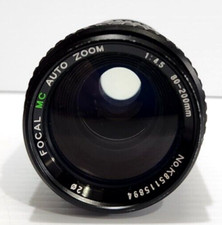 Vintage Focal MC Auto Zoom Camera LENS 1:4.5 80-200mm Made in Japan