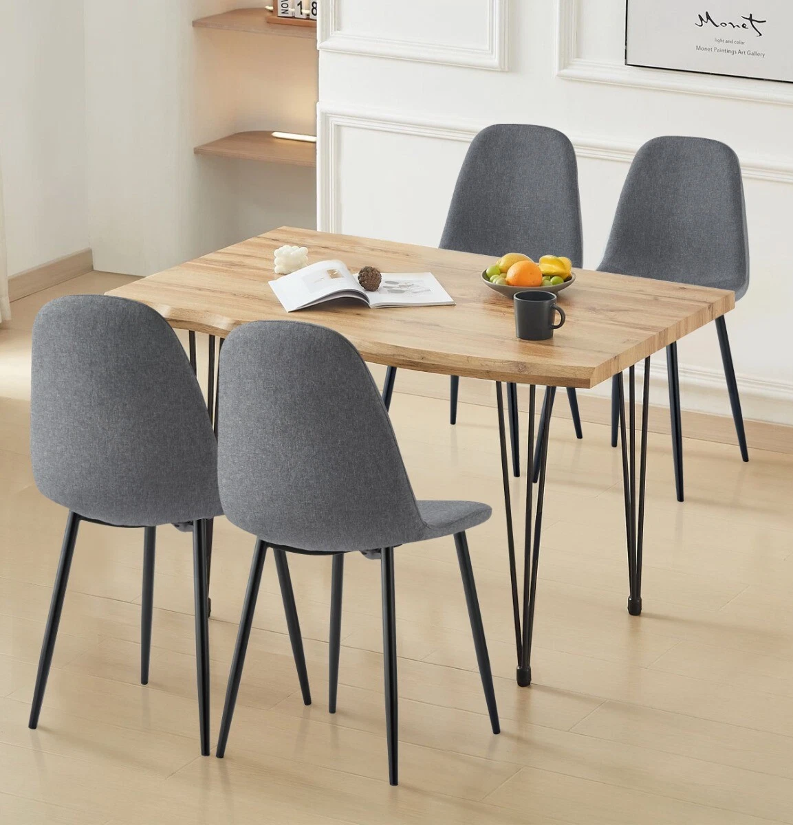 Dark grey 2024 dining table