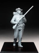 1/32 Scale Civil War Confederate Soldier Resin Model Miniature with Musket