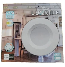 Luxrite 5/6" LED Recessed Downlight 5 Color Options 2700K - 5000K ETL