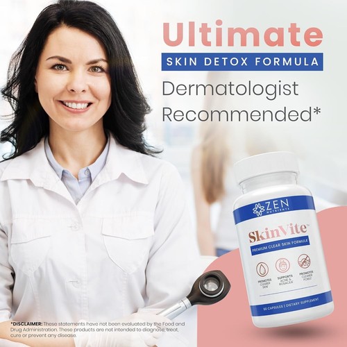 Zen Nutrients SkinVite Natural Skin Supplement for Women, Men & Teens- Hormonal - Picture 7 of 9