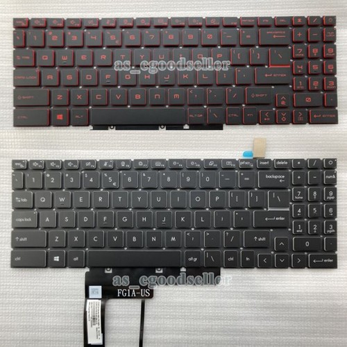 Nowość do MSI Katana GF66 GF76 1582 1583 1585 17L1 17H3 Klawiatura US BACKLIT - Zdjęcie 2 z 6