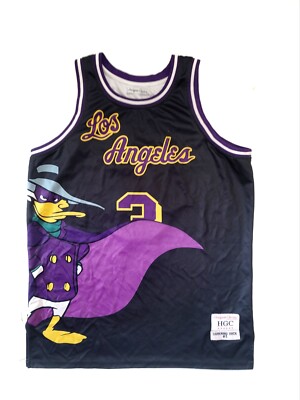 HEADGEAR CLASSICS Los Angeles Darkwing Duck MENS 2XL #3 Basketball Lakers Jersey
