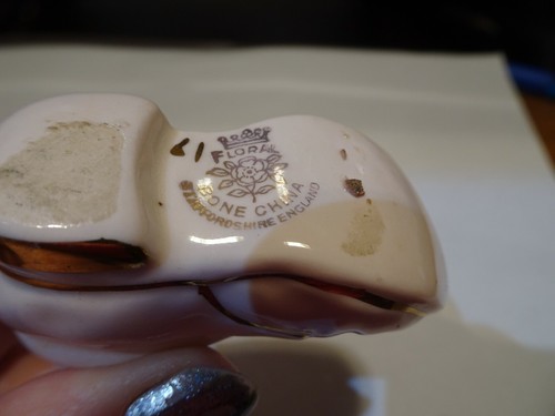 VINTAGE Staffordshire Shoes, Bone China - Picture 4 of 7