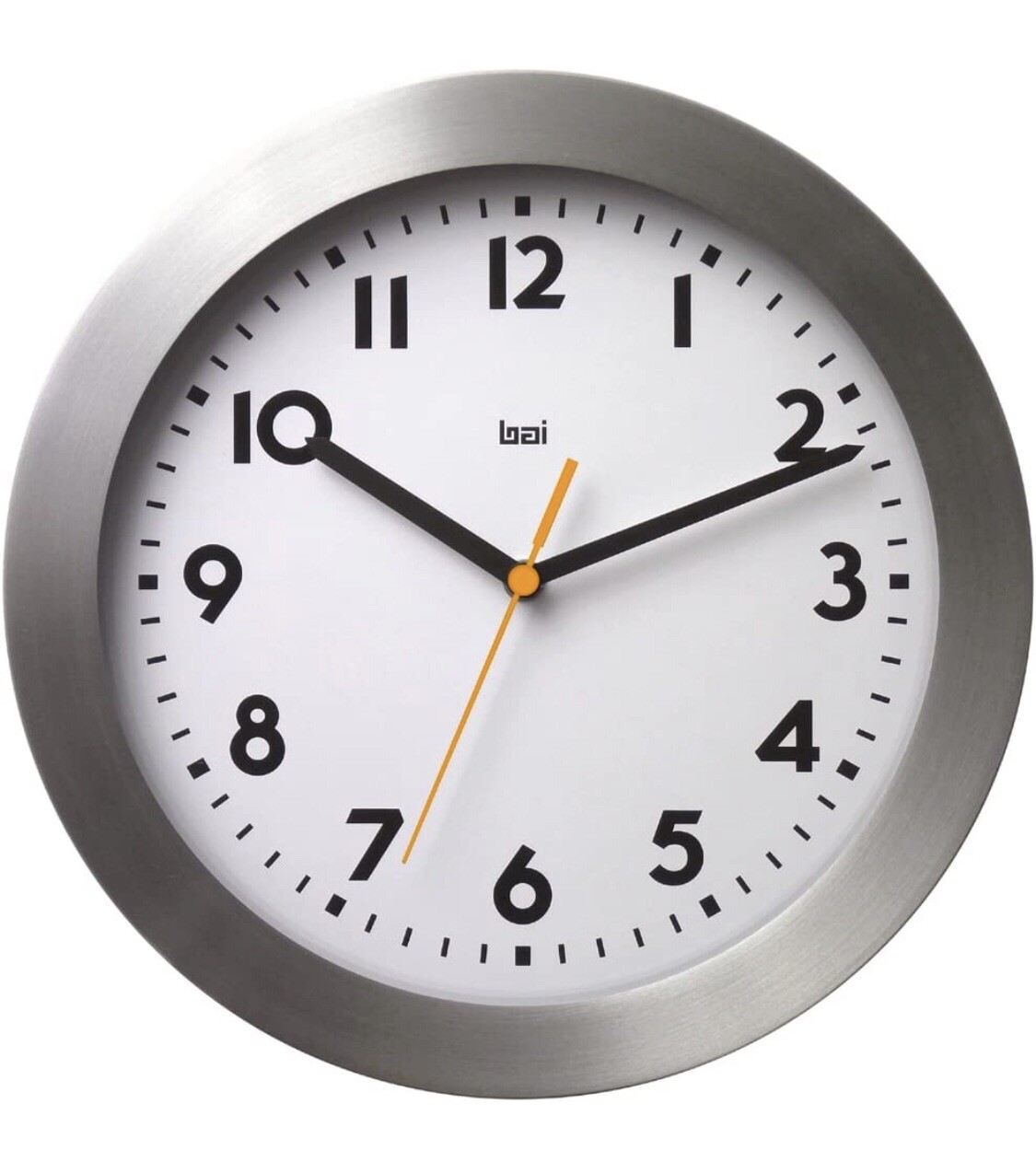 Bai Designer Wall Clock. Modern Design, Retro Vintage Appeal. 10โ Diameter