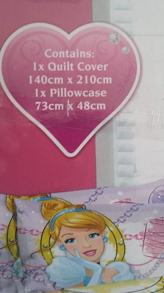 Juego de funda edredón Doona cama individual princesa Disney con licencia para niñas "BEAUTY SLEEP" Foto 2 de 4