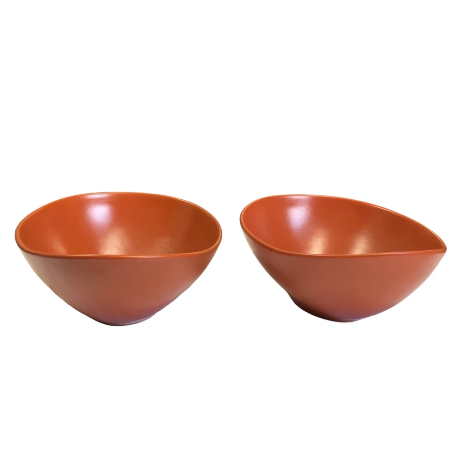 Vajilla Libbey World Driftstone naranja quemado porcelana satinada cuenco ovalado Dri6C Foto 3 de 4