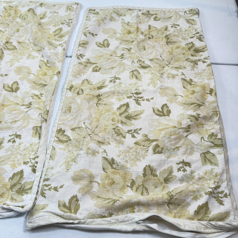 Waverly Funda Almohada Falsa Par Verde Floral 100% Algodón País Francés Foto 2 de 4