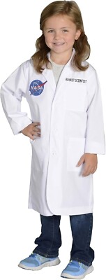 Aeromax Jr. NASA Rocket Scientist Lab Coat, White, Size 4/6