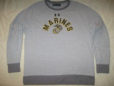 Marines Under Armour Sweatshirt Men's Large Semper Fidelis Guys Long Sleeve