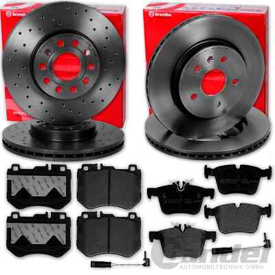 brembo BREMSSCHEIBEN + BELÄGE VORNE + HINTEN für MERCEDES C-KLASSE W205 S205