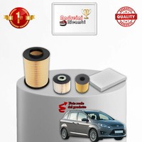 Kit Wartung 4 Filter Ford Grand C-Max 2.0 Diesel 100KW 136PS Ab 2011