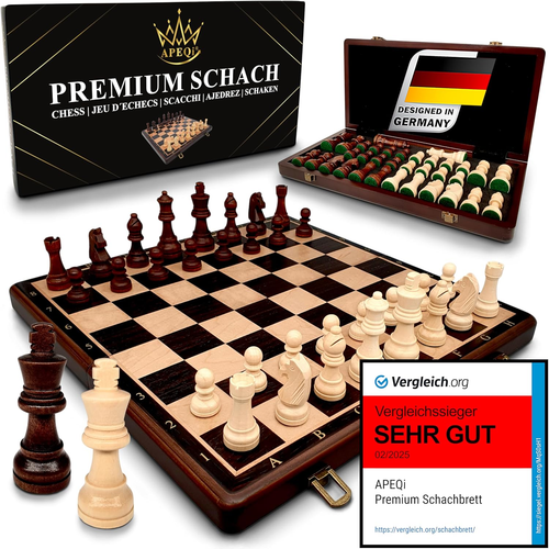 ® Scacchi Premium – Gioco Di Scacchi in Legno Di Alta Qualità – Legno Massello, - Foto 12 di 12