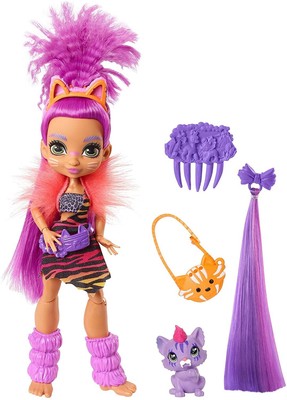 Mattel Cave Club Roaralai 10 inch Prehistoric Fashion Doll with Dinosaur Pet...