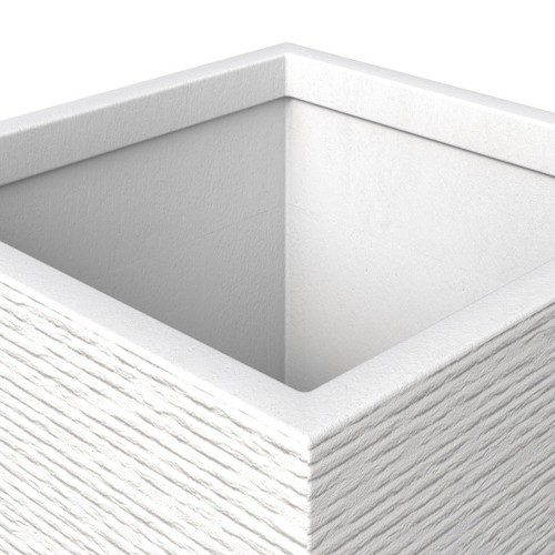 LeisureMod Basalt Talll Square Fiberstone & MGO Clay Planter for Indoor Outdoor - Picture 12 of 19