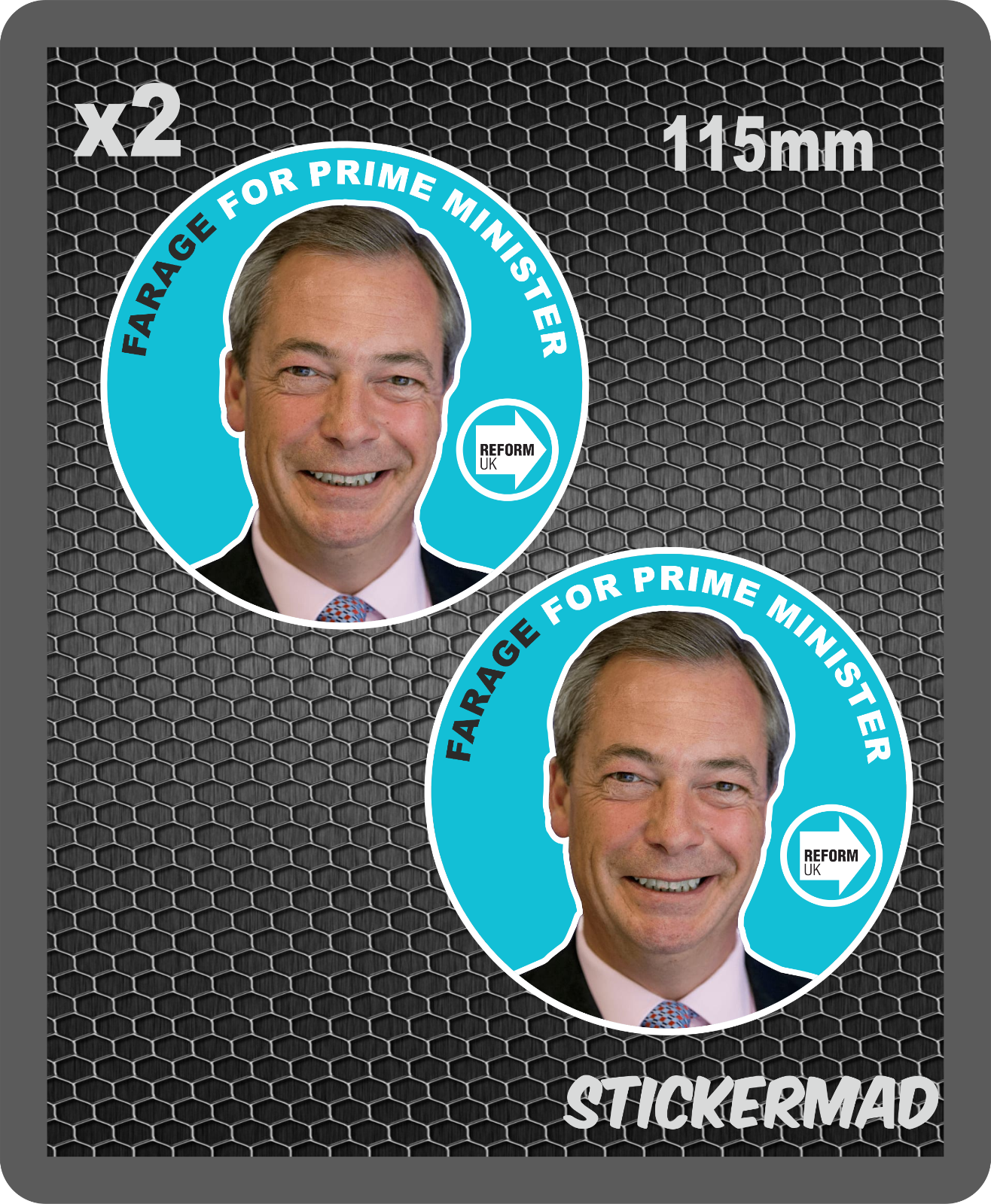 Reforms Stickers Nigel Farage Reform UK Stickers Prime Minister Election Campaign UKIP ...