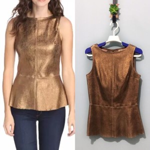 gold peplum top