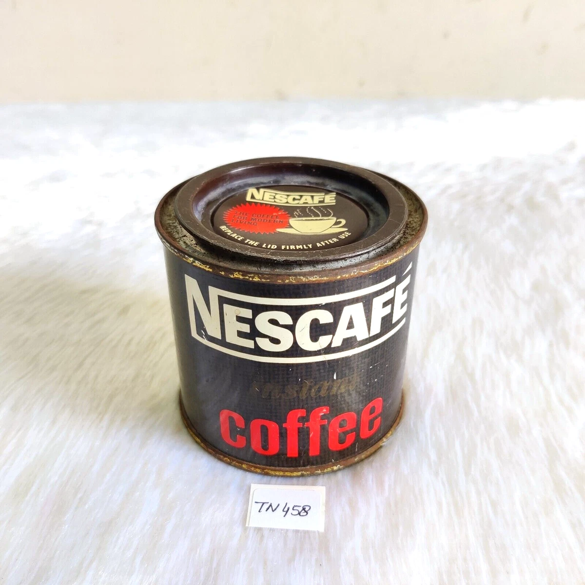 Vintage Nescafe Instant Coffee Advertising Decorative Tin Box