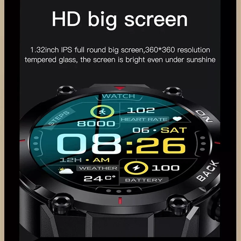 IP68 Waterproof GPS Navigation Outdoor Sports Smart Watch LEMFO K37 Long Standby - Image 3 of 4