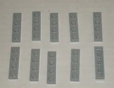 LEGO NEW 1x4 Light Bluish Grey Plate (10x) 4211445 Brick 3710