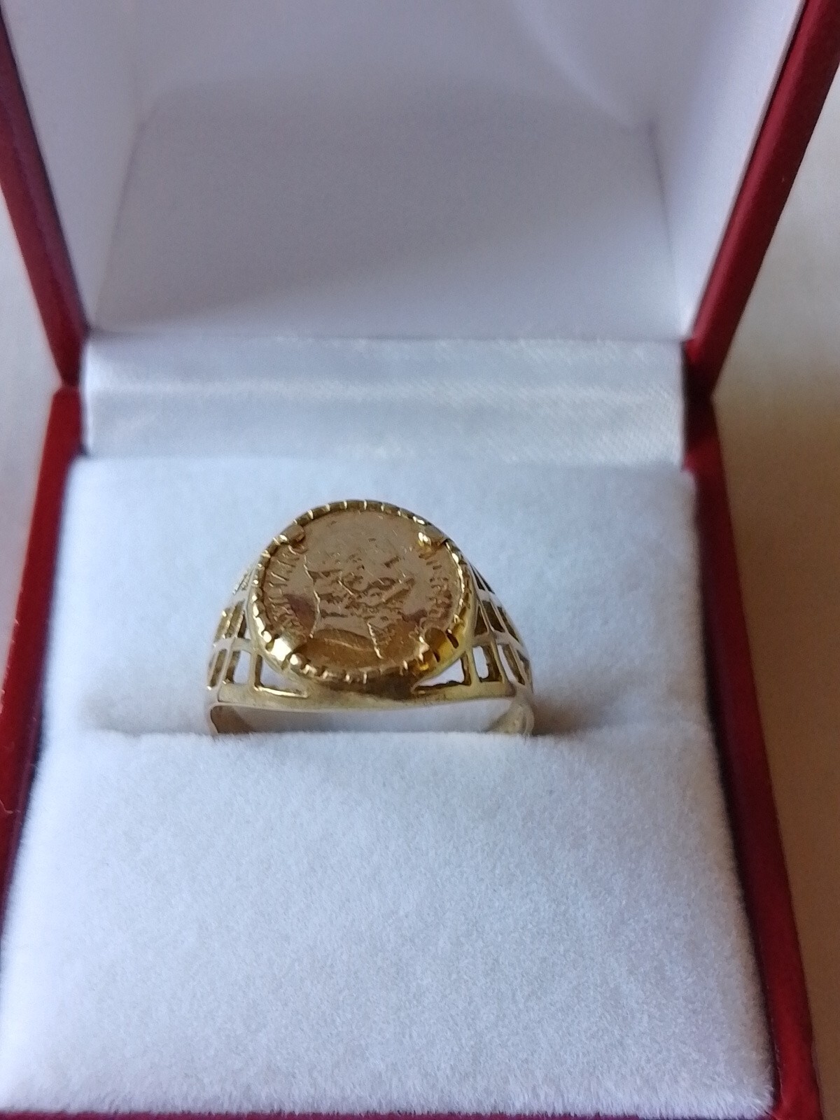 EMPERADOR MAXIMILIANO COIN/MEDAL 9CT GOLD RING eBay