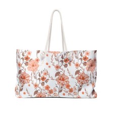 Neutral Botanical Floral Weekender Bag