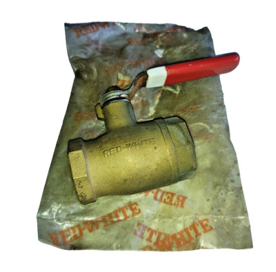 TOYO Red-White Ball Valve 1'' Threaded Female 150 WSP