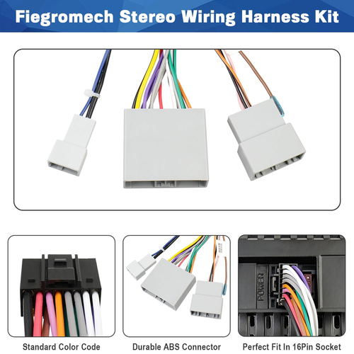 Radio Stereo Wiring Harness 16 Pin ISO for Honda CRV 2007-2011 & Civic 2008-2011 - Picture 6 of 12