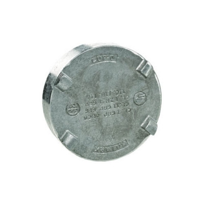 Killark CUP-0, 4'', Aluminum, Threaded, Close-Up, Recessed, Conduit Plug, 1 pc