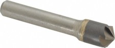 Made in USA 1/2" Head Diam, 3/8" Shank, 6 Flute 120? Solid Carbide Countersin...