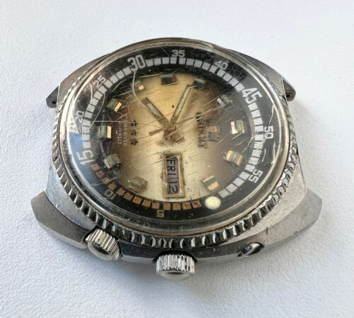 Orient King Diver Automatic Watch Vintage Mens Brown Dial To Restore 21 Jewels - Picture 4 of 8