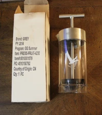 Grey Goose Vodka Fruit Press Orange Lemon Lime Stainless Steel & Plastic 10"