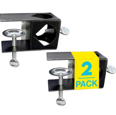 2-Universal Pole Holder Deck Mount Clamp For Deck,Fence, Porch, Table Tiki  Torch