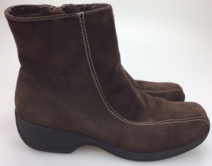 clarks suede wedge boots