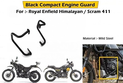 Schwarz Kompakt Motor Schutz für Royal Enfield Himalaya / Scram 411