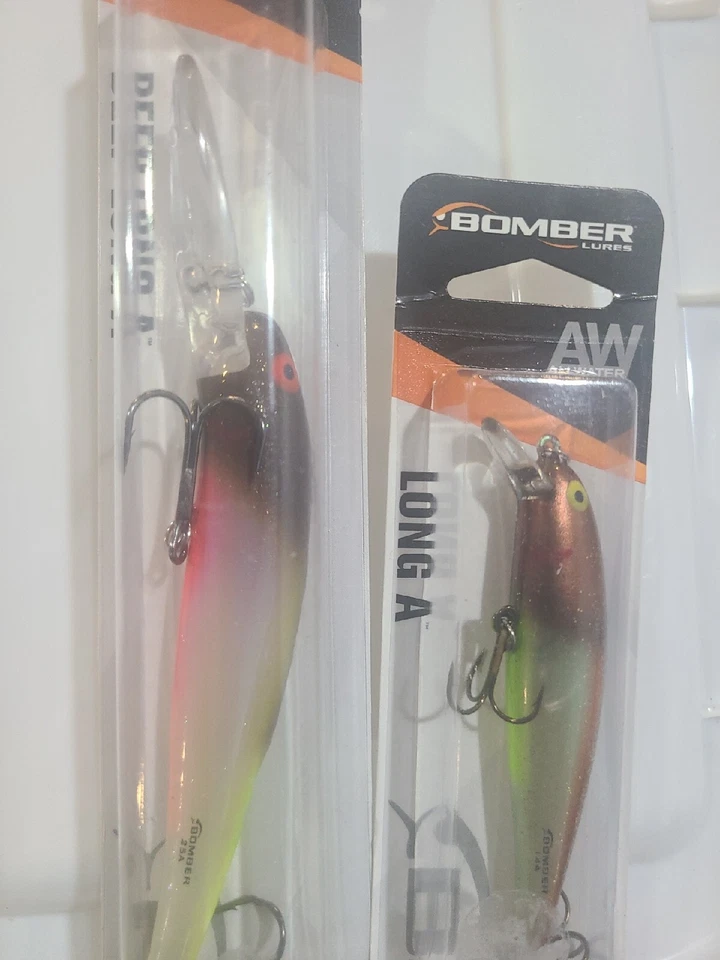"Lote de 2 señuelos Bomber Deep Long A 4,5"" All Water Ljp Bass Crankbait Coco Crush"  Foto 2 de 4
