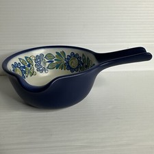 Vintage Retro Figgjo Flamewear Tor Viking Saucepan MCM Blue Floral Kitchen Pan
